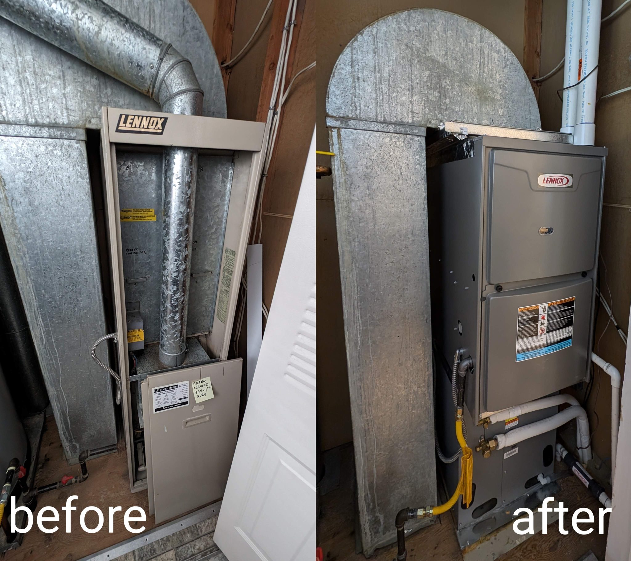 Coquitlam HVAC upgrade from gas to electric using BC Provincial and Canada Federal rebate programs. Before & after photos.