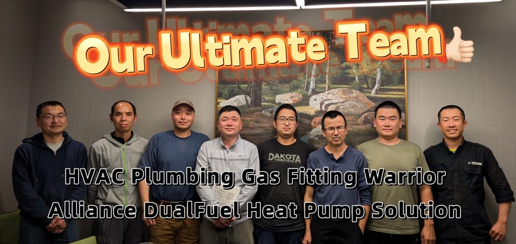 Alliance Total Solutions HVAC and plumbing team in Coquitlam, BC. Licensed HVAC contractors specializing in furnace repair, air conditioning repair, gas fitting, and dual-fuel heat pump solutions." Mandarin: "联盟全方位解决方案的暖通空调和水管团队，高贵林，不列颠哥伦比亚省。持牌的暖通空调承包商，专注于炉修、空调维修、燃气安装和双燃料热泵解决方案。